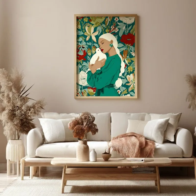 Aureth Canvas Wall Painting With Brown Frame media 4