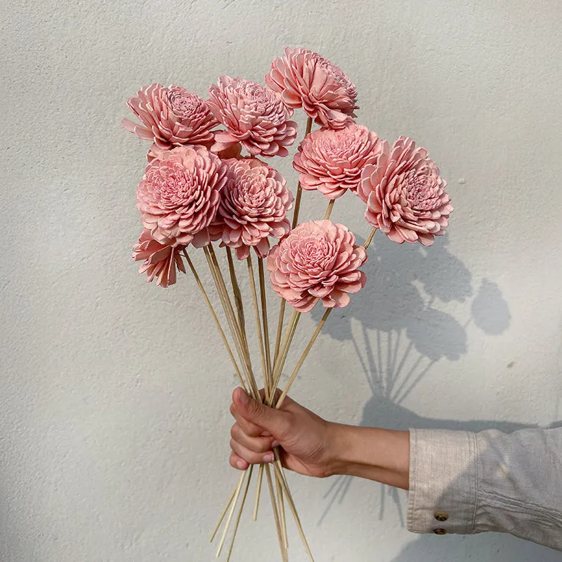 Fleura Solawood Flower Stick (Pink) - Set Of Ten media 1