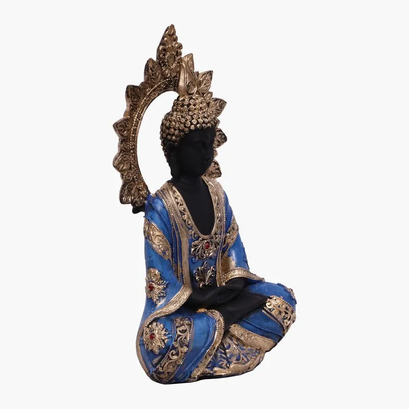 Azure Peace Buddha Idol - Blue media 3