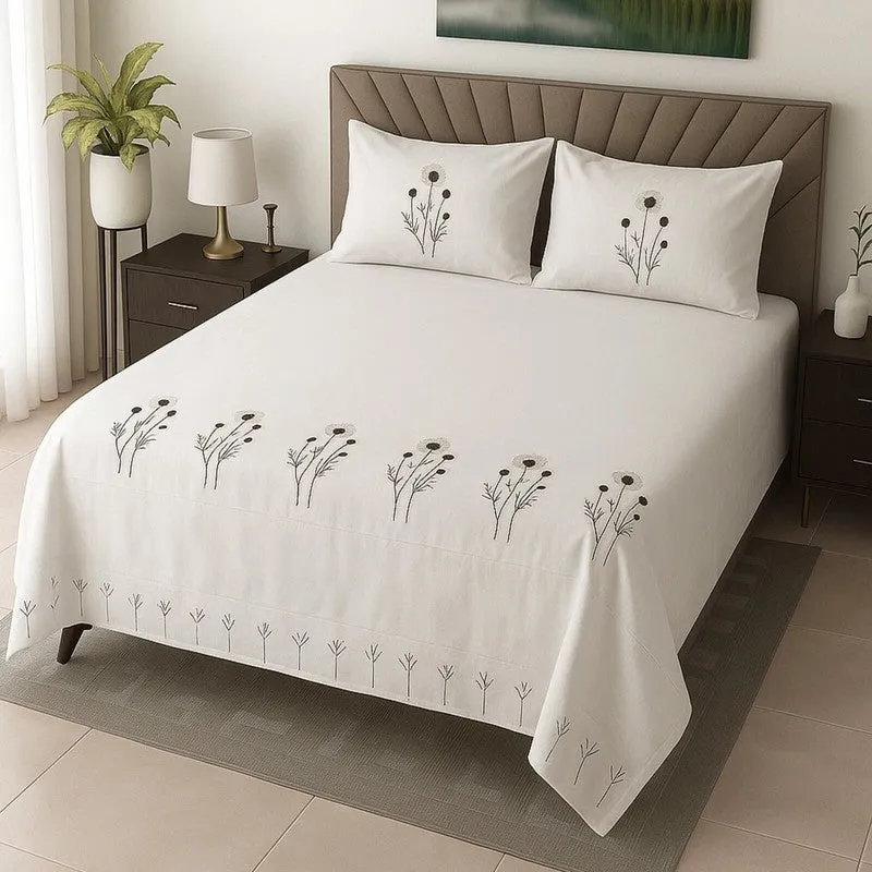 Floral Breeze Cotton Bedsheets - 400 TC media 1