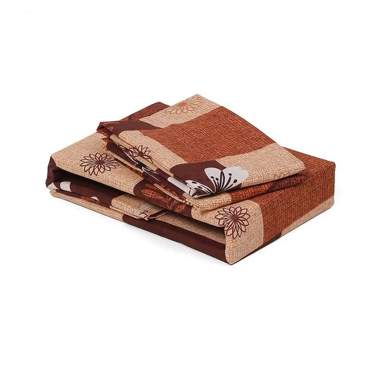 Monte Carlo Garden Grid Bedsheet (Brown) - 120 GSM media 8