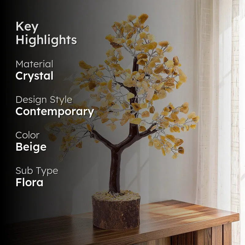 Elina Crystal Stone Wish Tree Showpiece - Yellow media 2