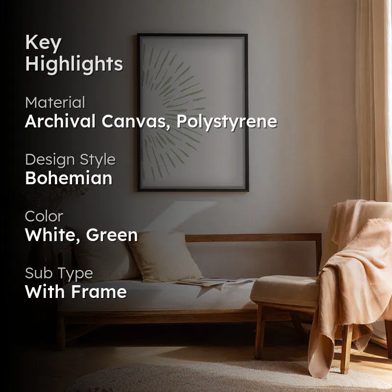 Gentle Aura Canvas Wall Painting With Black Frame media 2