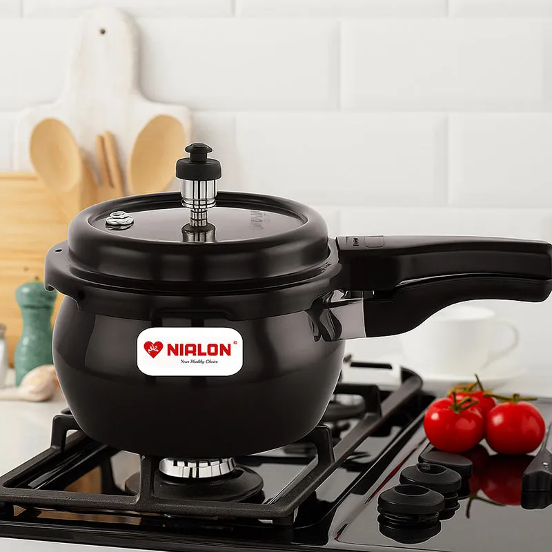 Nirlon Hard Aluminum Anodized Pressure Cooker - 1500 mL media 1