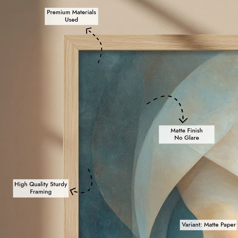 Holy Mary Abstract Archival Paper Wall Painting With Brown Frame media 6