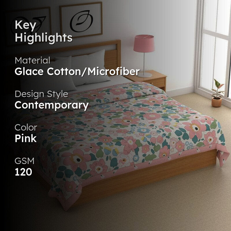 Doodled Blossoms Comforter  - 120 GSM media 2