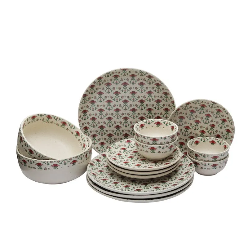 Rosetta Stoneware Dinner Set - 14 Piece Set media 3
