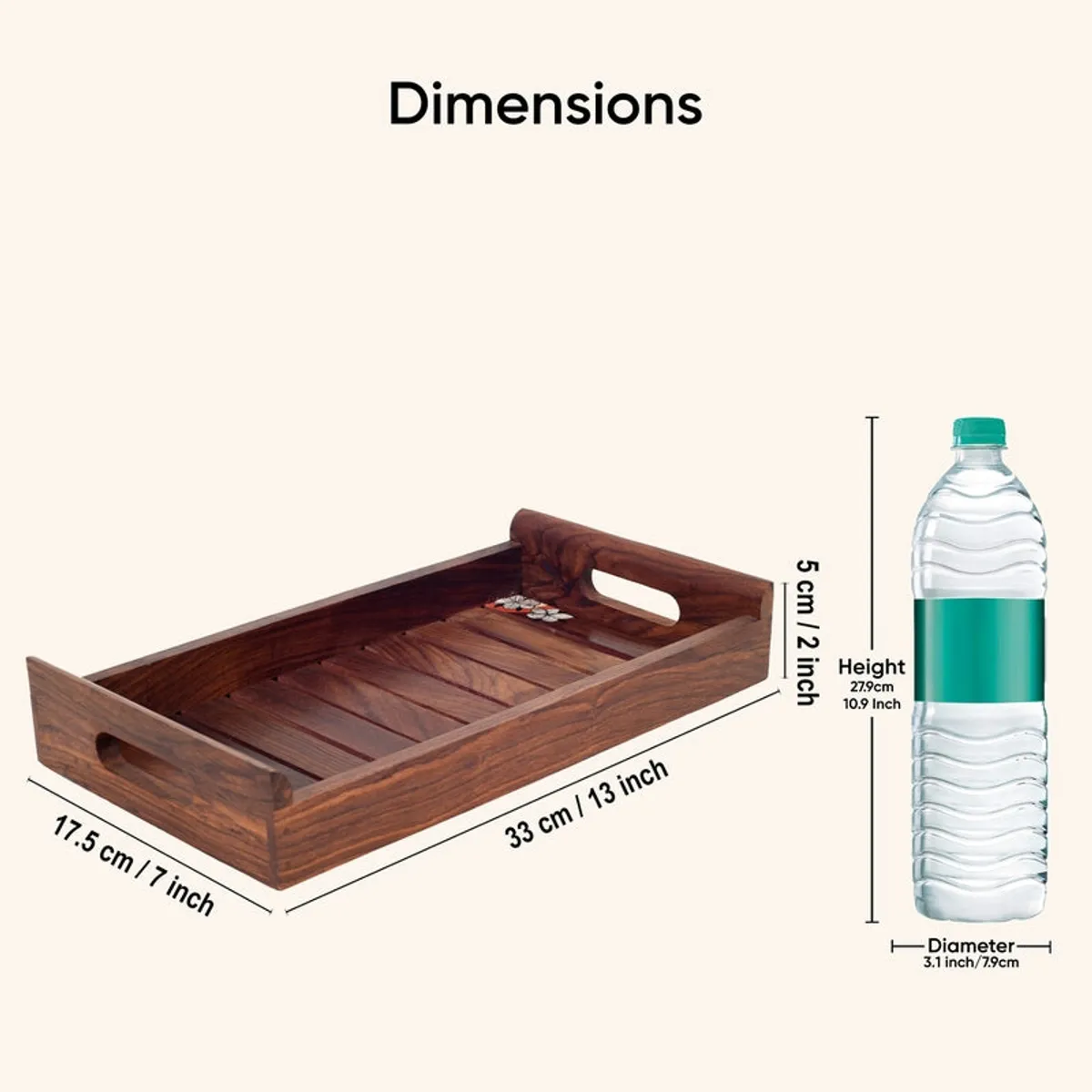 Tiaro Handcrafted  Serving Tray - 10