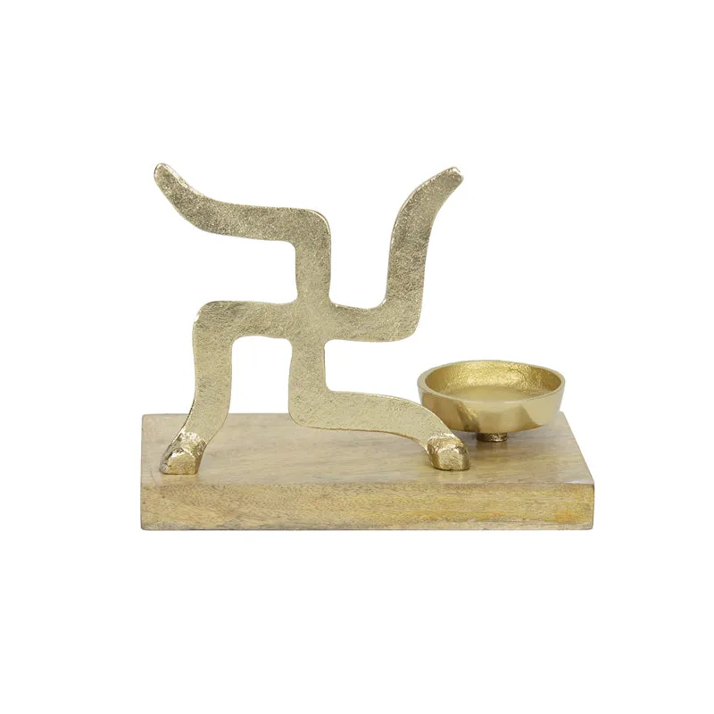 Swastika Mantra Telight Candle Holder media 5