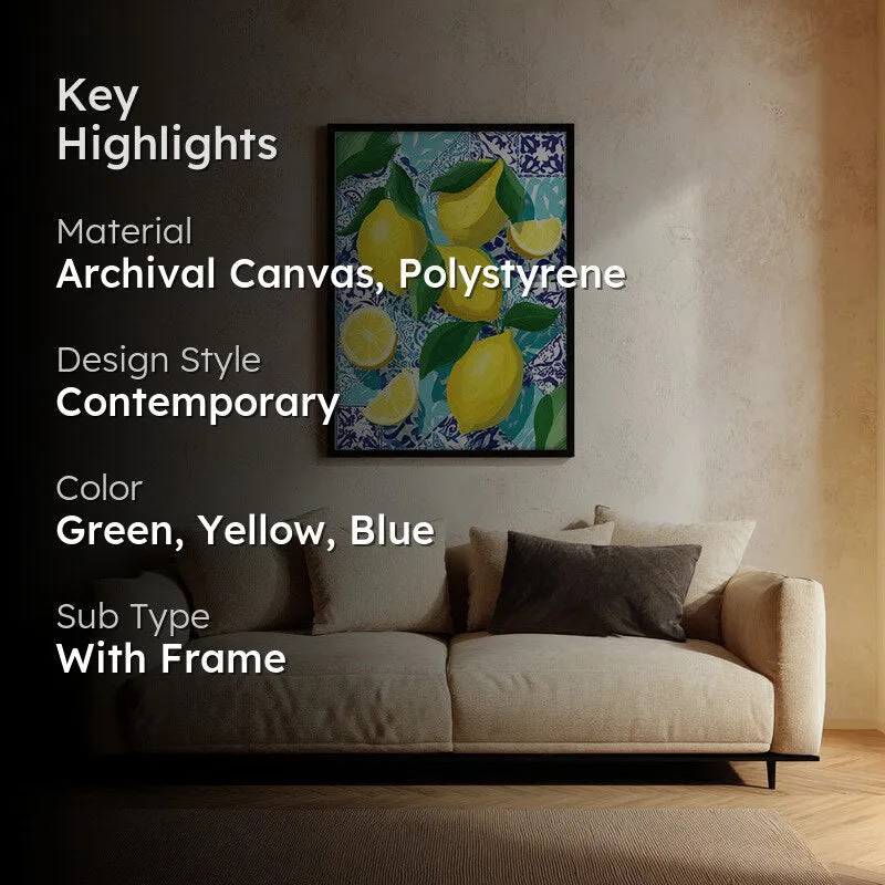 Limoncello Canvas Wall Painting - Black Frame media 2