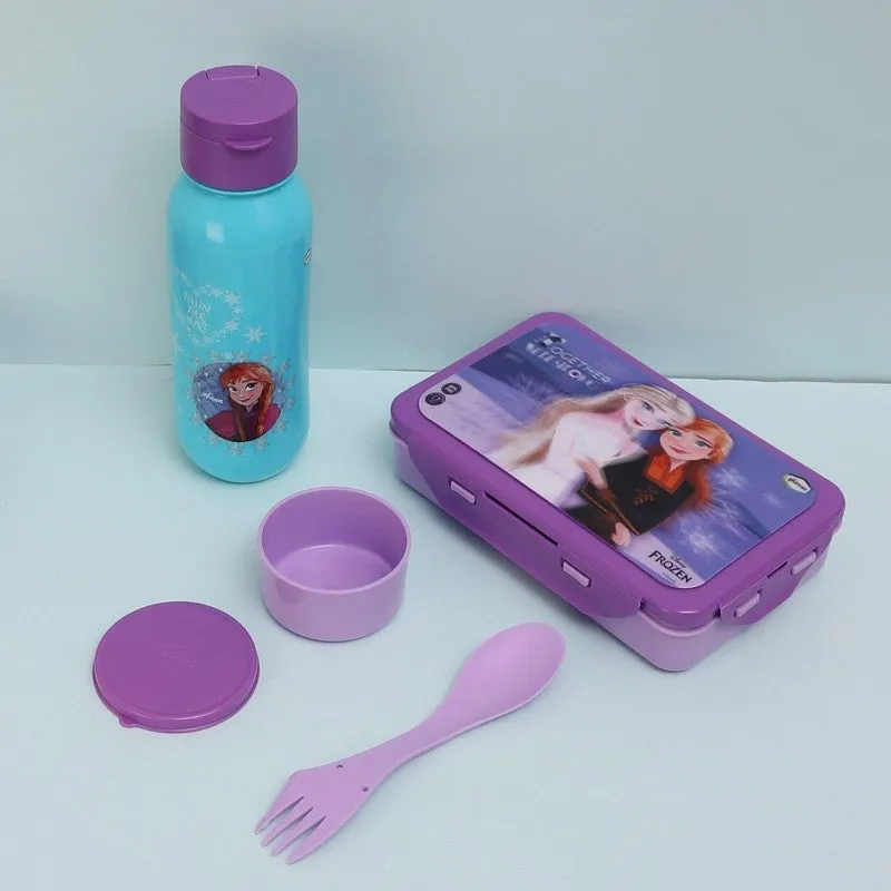 Frozen Princesses Lunch Box  700 ML With 600 ML Water Bottle - Two Piece Set media 4