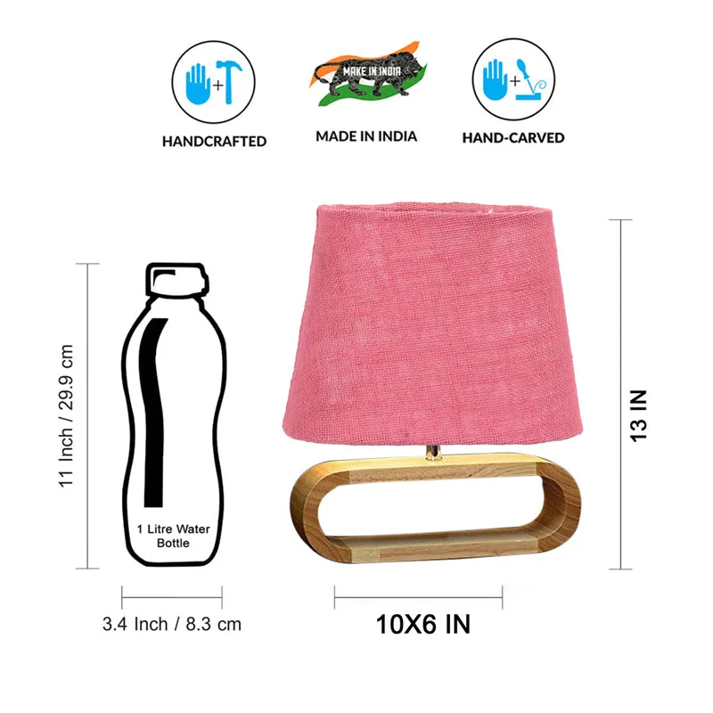 Sienna I Curve Jute Table Lamp - Pink,Brown media 8