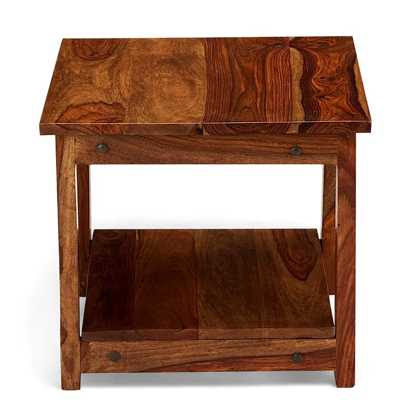 Yavex Sheesham Wooden Center Table - Brown media 7