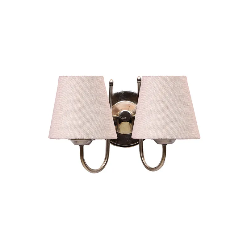 Veda Duo Fabric & Metal Wall Lamp - Beige media 4