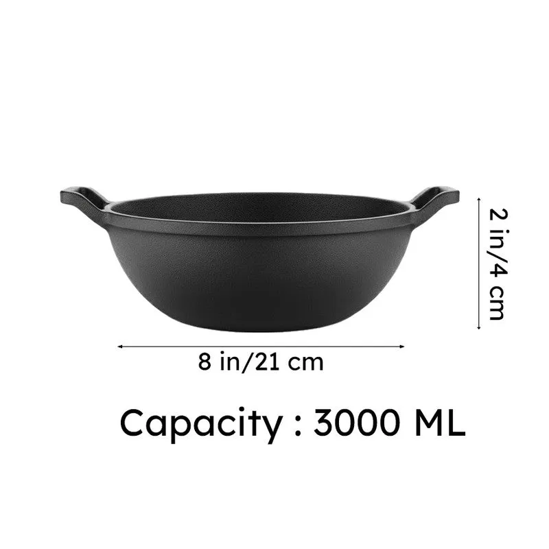 Wokline Cast Iron Deep Kadhai - 3000 mL media 7