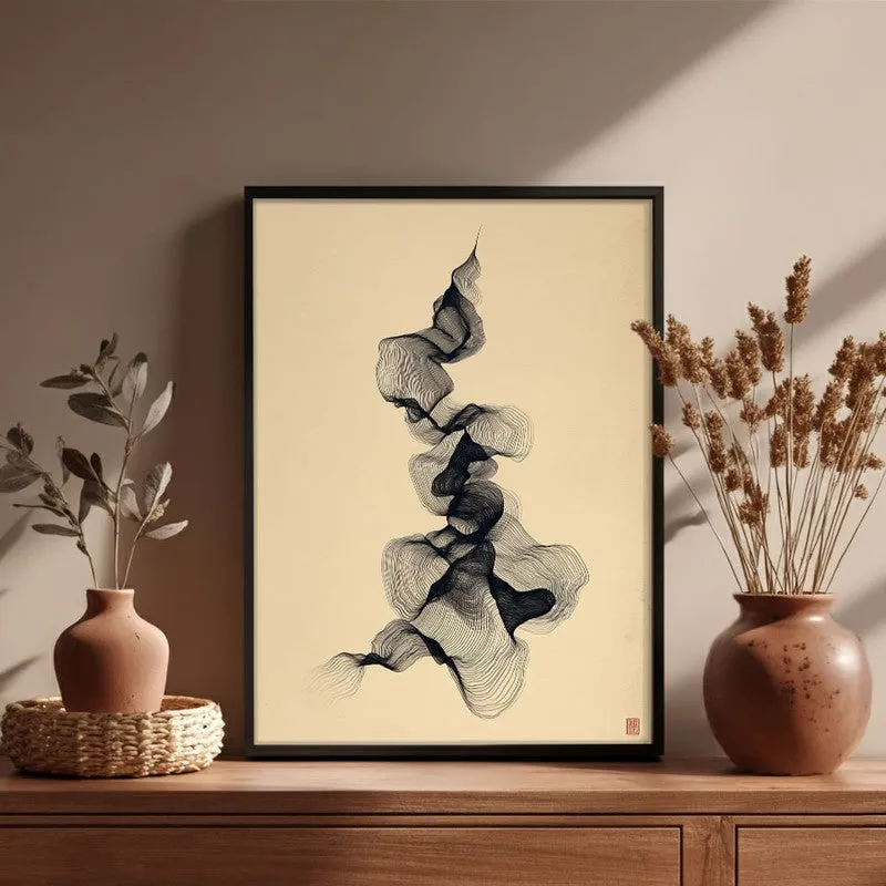 Soft Ascension Archival Paper Wall Painting With Black Frame media 6