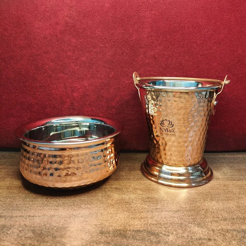Virexa Stainless Steel Kadai with Balti - Two Piece Set media 3
