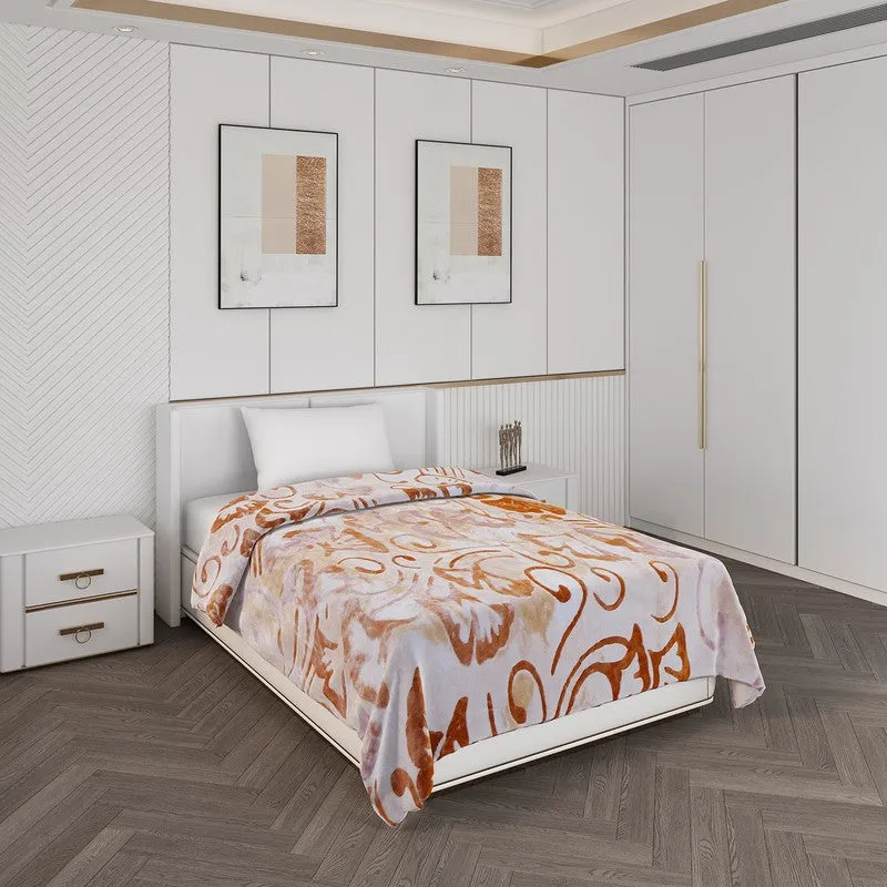 Monte Carlo Serene Swirl Blanket (Beige) - 600 GSM media 1