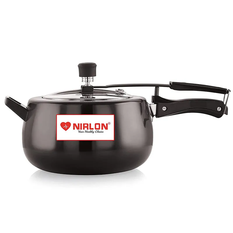 Nirlon Hard Aluminum Anodized Pressure Cooker - 5000 mL/ 7 Inches media 8