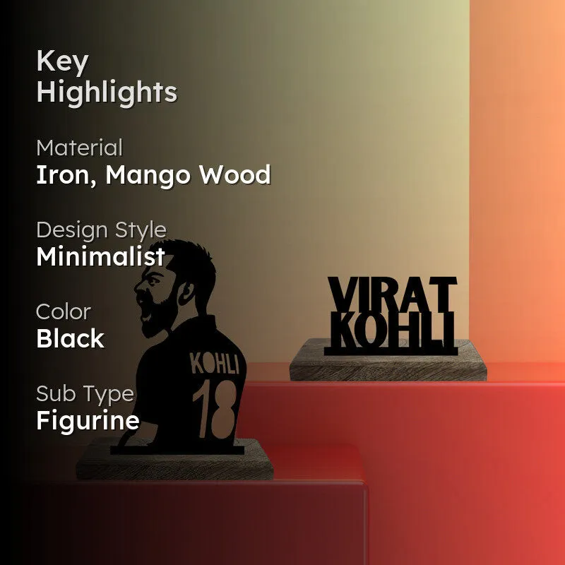 Virat Kohli Silhouette Showpiece - Set Of Two media 2