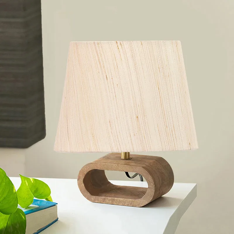 Adagio Glow Wooden Table Lamp - Beige,Brown media 2