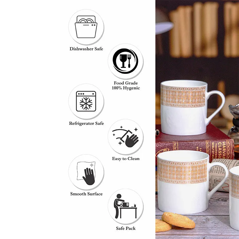 Sonaki Anaya Ethnic Bone China Tea Cup (210 mL Each) - Set Of Six media 4