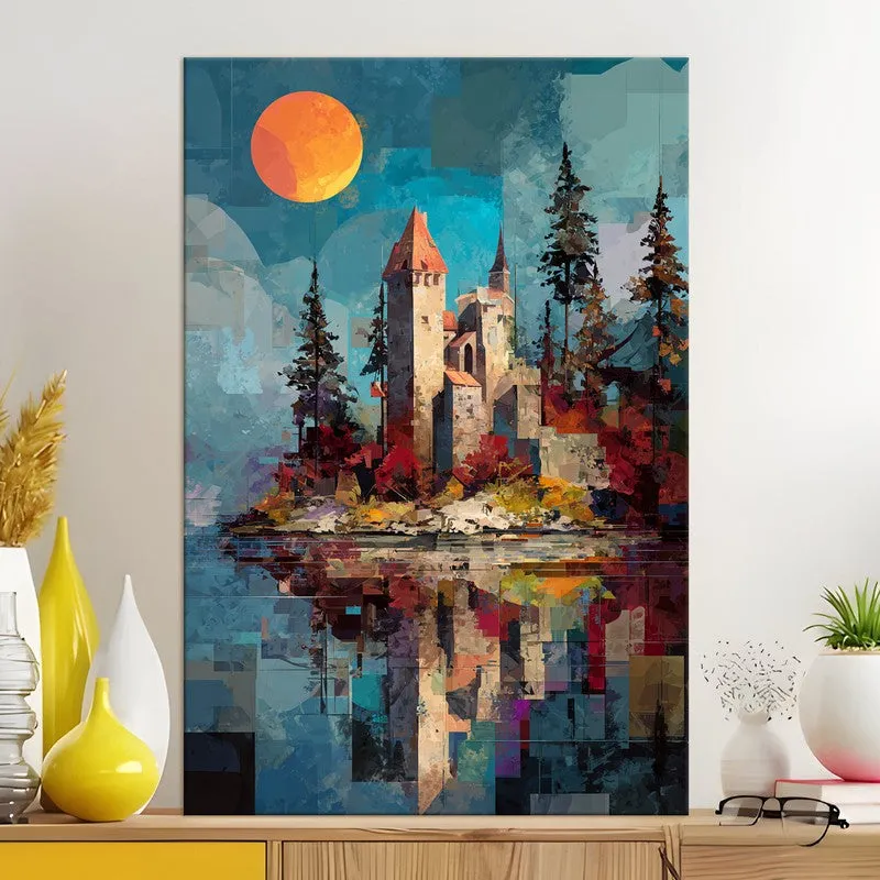 Serene Island Fortress Canvas Wall Art media 5