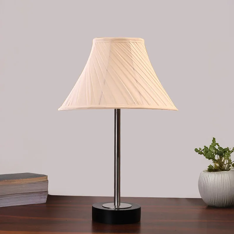 Twistra Rodin Wooden Table Lamp - OffWhite,Silver,Black media 3