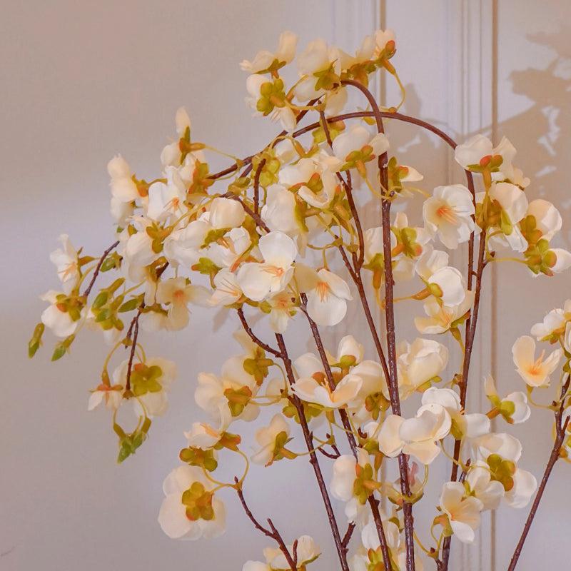Faux Dropping Cherry Blossom Flower Stick (White) - 45 CM media 4