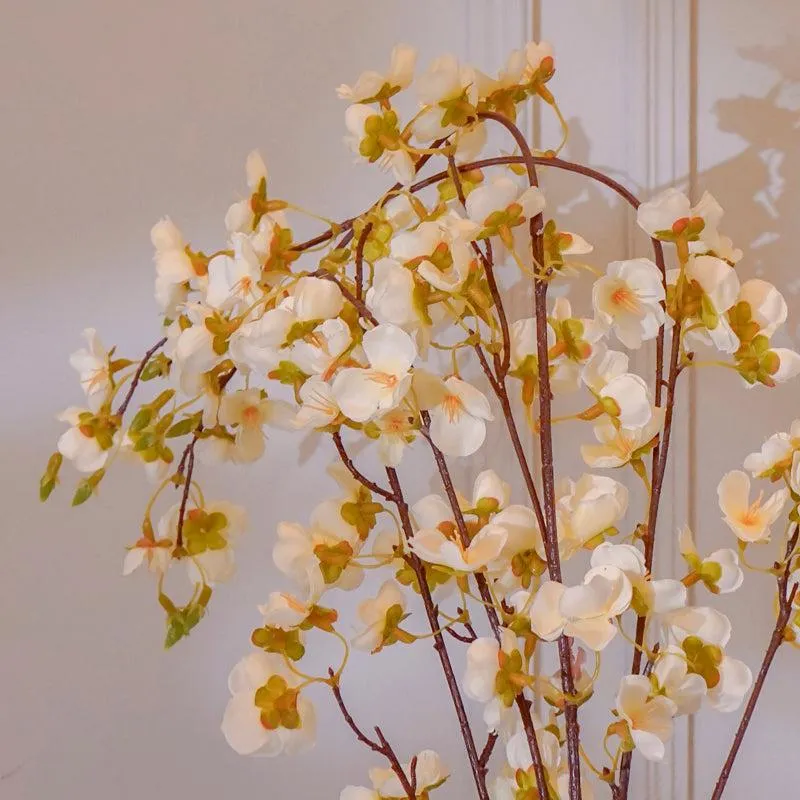 Faux Dropping Cherry Blossom Flower Stick (White) - 45 CM media 4