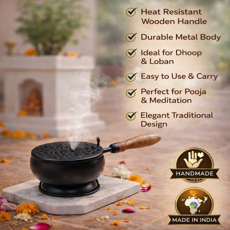 Sattva Smoke Incense Holder - Black media 5