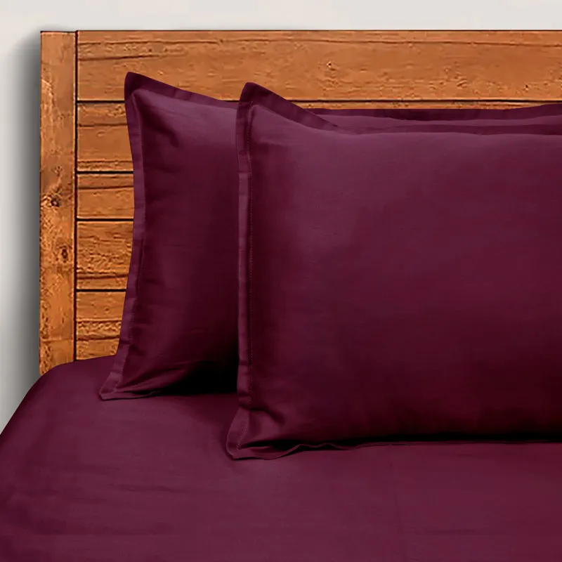 Saral Home Subtle Solid Cotton Bedsheet (Maroon) - 300 TC media 3