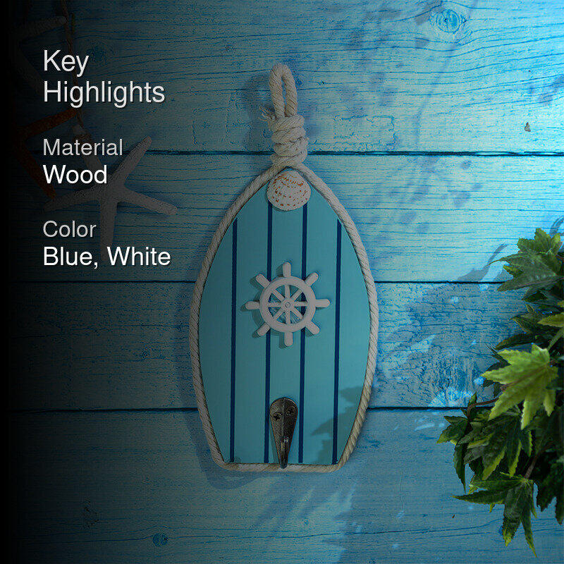 Nautic Grip Wood Wall Hook media 2