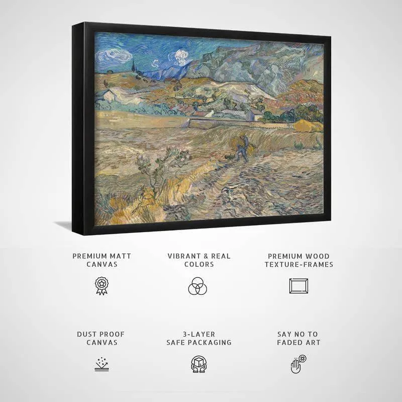 Landscape At Saint R?my By Vincent Van Gogh - Black Frame media 3