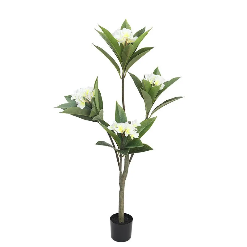 Minimal Greens Artificial Plant With Black Plastic Pot - 3.9 ft media 4