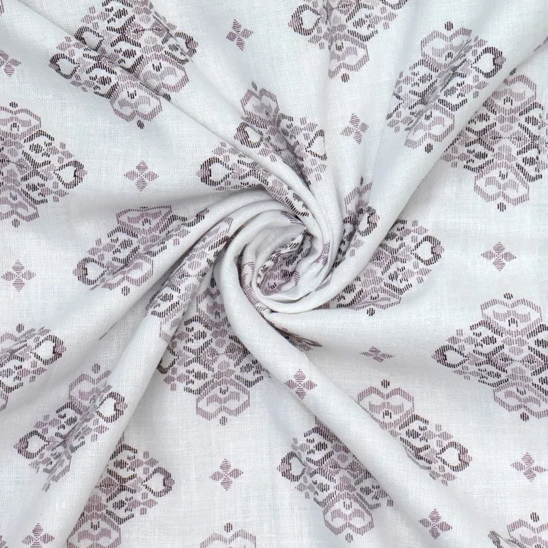 Florique Printed Cotton Dohar (Purple,White) - 120 GSM media 6