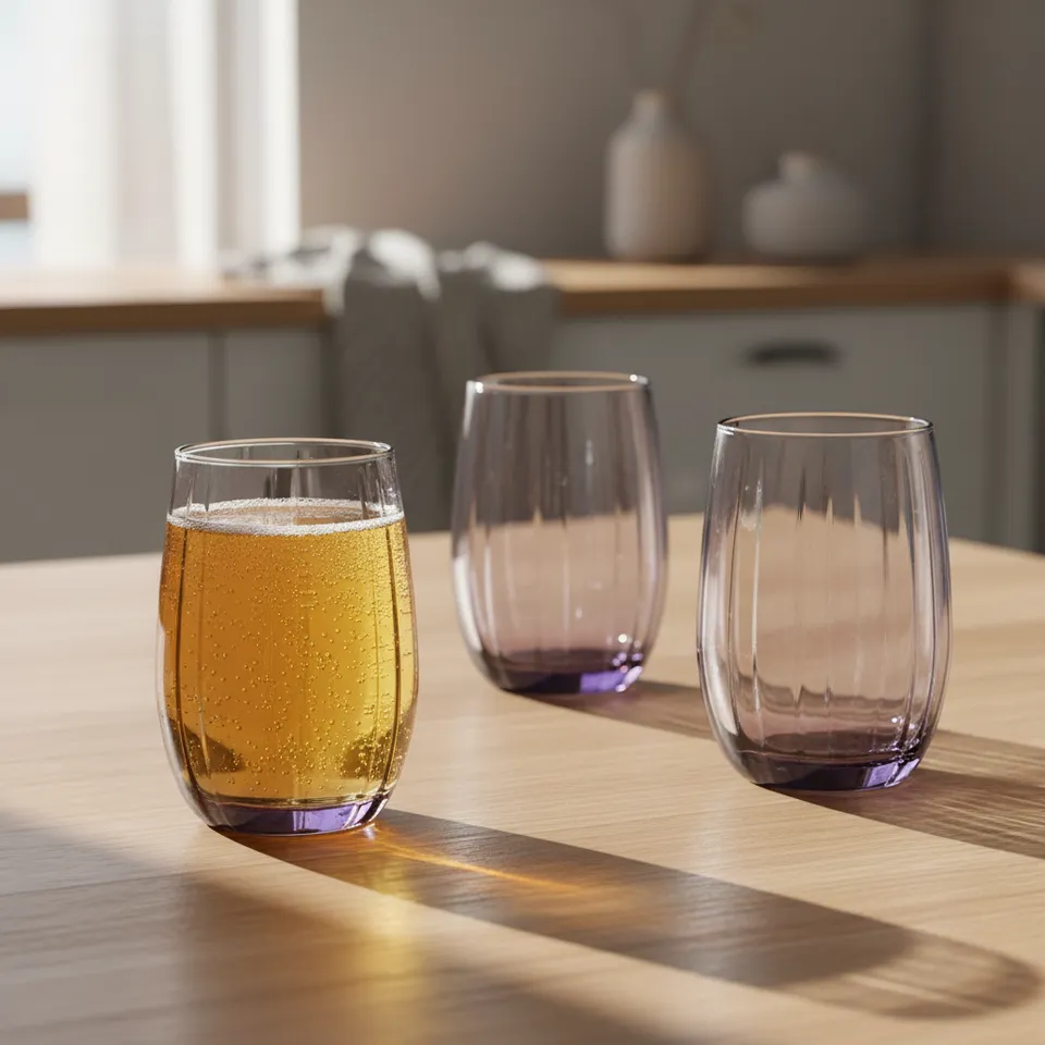 Pasabahce Savou Violet Tumbler (240 ML) - Set Of Six media 1