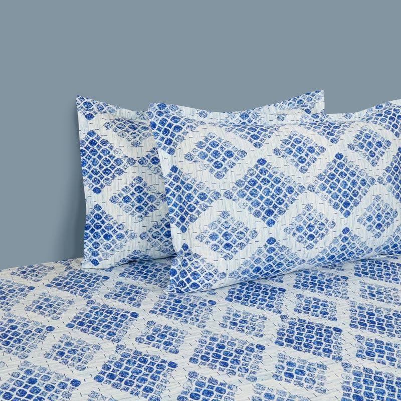 Swayam Viola Elegance Cotton Bedsheet (Blue) - 160 TC media 3
