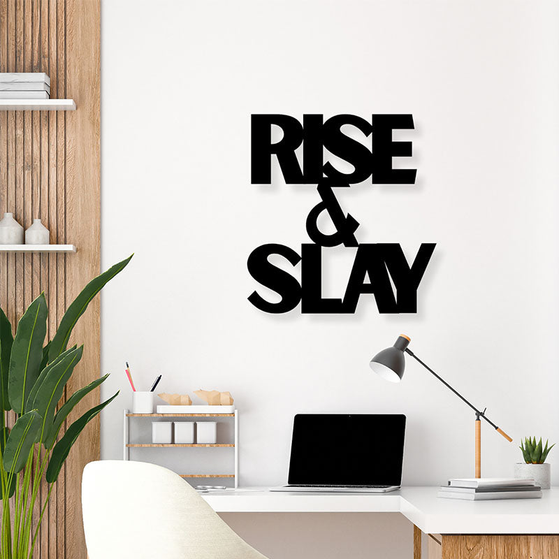 Rise And Slay Iron Wall Accent