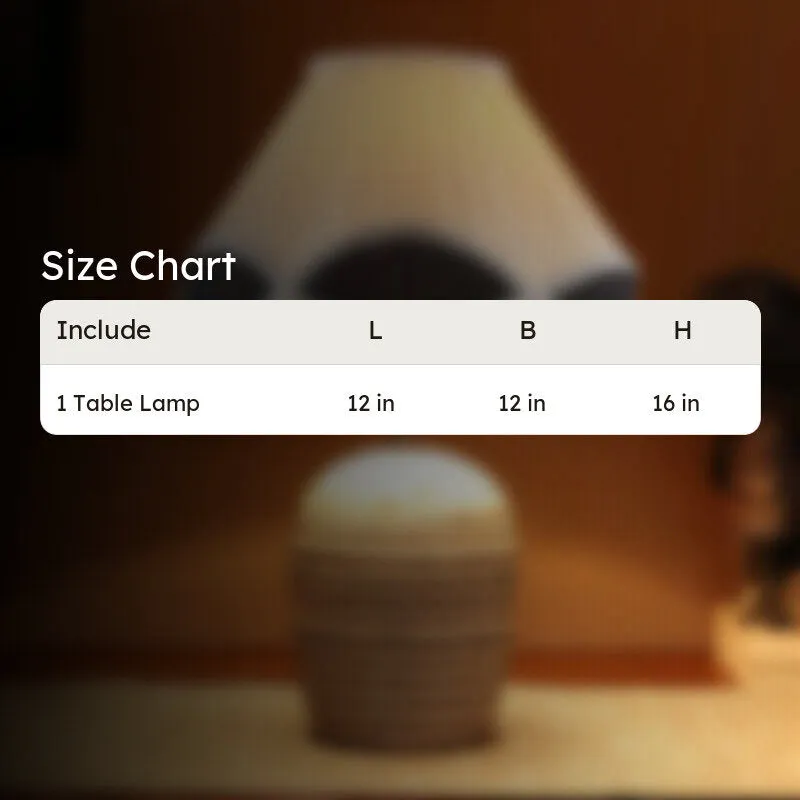 Skylexa Cotton Table Lamp With Wooden Base - White media 10