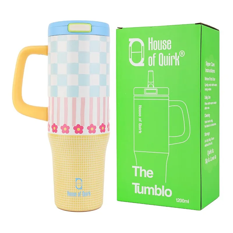 Flora Grid Stainless Steel Tumbler - 1200 ML media 6