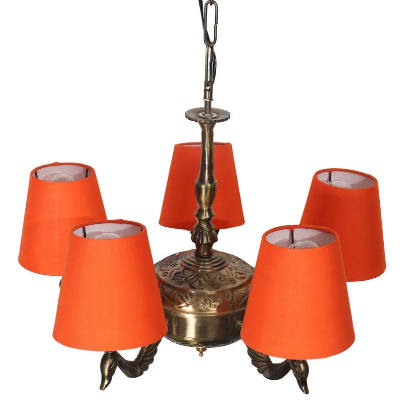 Fienda Conical Golden Antique Ceiling Lamp media 4