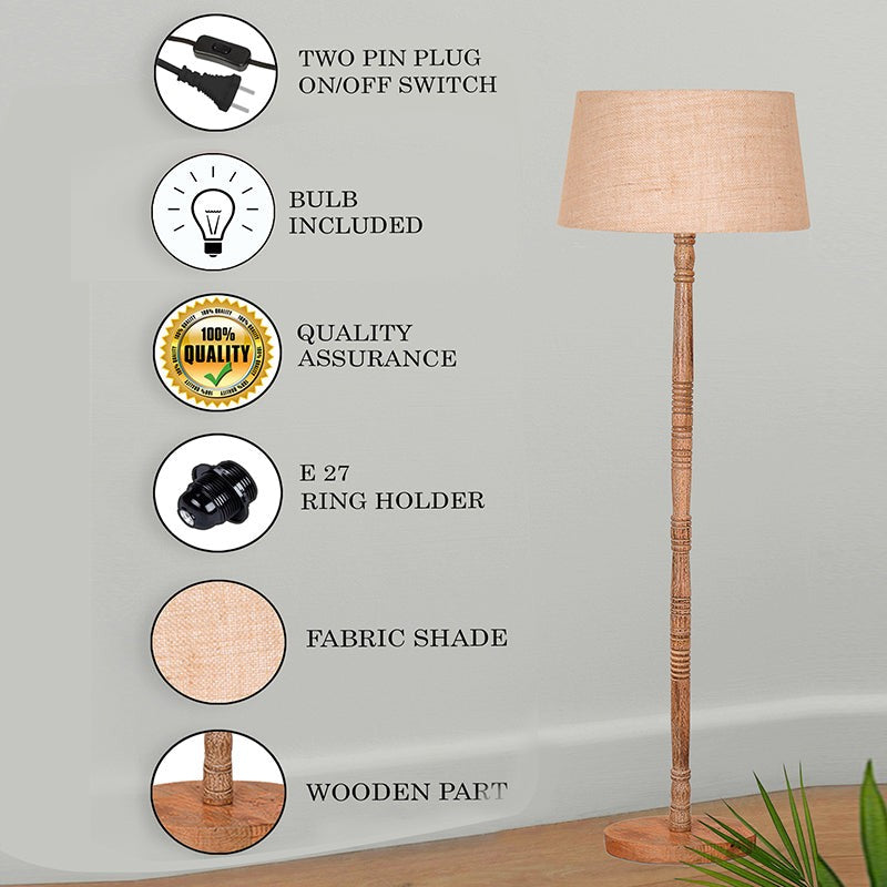 Elfin Neo Wooden Floor Lamp - Brown media 6