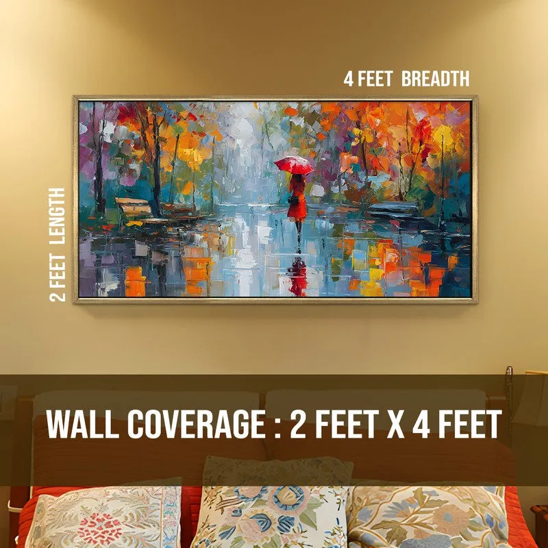 Autumnia Canvas Wall Painting With Frame media 8
