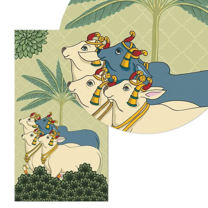 Emerald Pichwai Wall Art - Set Of Three media 8