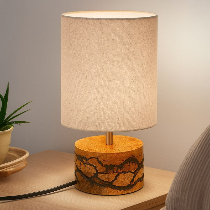 LineaLight Simple Modern Wooden Table Lamp - bEIGE,Brown