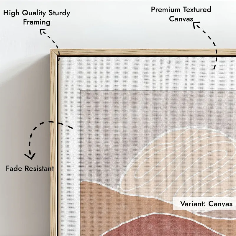 Celestial Ridge Canvas Wall Painting With Brown Frame media 8