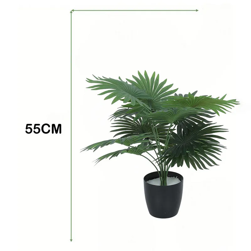Edela Artificial Palm Tree With Black Plastic Pot - 1.8 Feet media 5