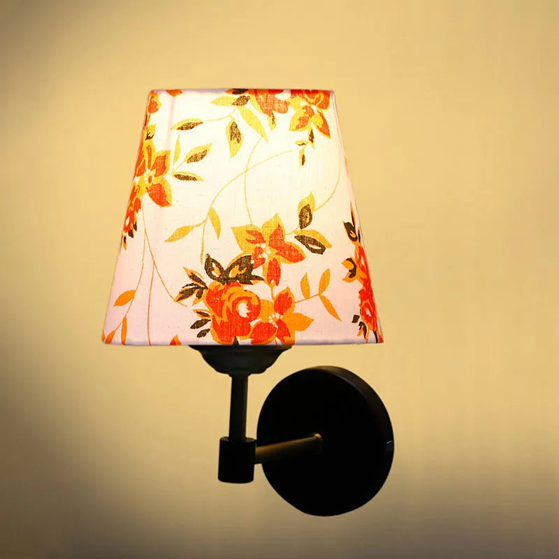 Garden Lights Printed Steel & Cotton Wall Lamp - Orange media 5