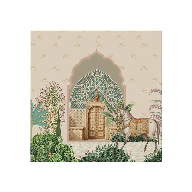 Ornate Courtyard Wall Painting media 4